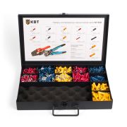 Набор изолированных наконечников и гильз М-950-0 в металлическом кейсе