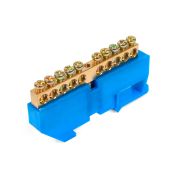 Шина N «ноль» на DIN-изол ШНИ-6х9-6 (син) (КВТ) Шина N «ноль» на DIN-изол ШНИ-6х9-6 (син)