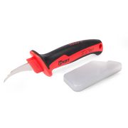 Нож диэлектрический НМИ-03 серия ПРОФИ монтерский с изогнутым лезвием для работ под напряжением до 1000 В, стандарт VDE