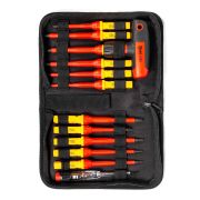 Набор диэлектрических отверток НИО-4412-Т серия ПРОФИ со сменными стержнями для работ под напряжением до 1000 В, стандарт VDE