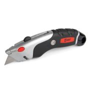 Нож строительный монтажный НСМ-10 серия ПРОФИ с двухсторонним трапециевидным лезвием