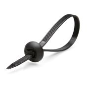 Стяжка нейлоновая КСК 8х280 (черн) (100шт) с круглым замком