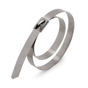 Стяжка стальная СКС-2 (304) 7.9х600 из нержавеющей стали AISI 304 под двойной обхват